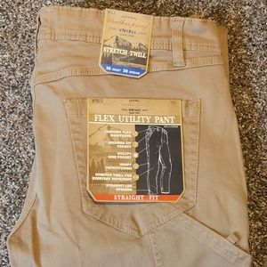 Men's Weatherproof Vintage Flex Utility Pants, Khaki, Size W36 L30, NWT